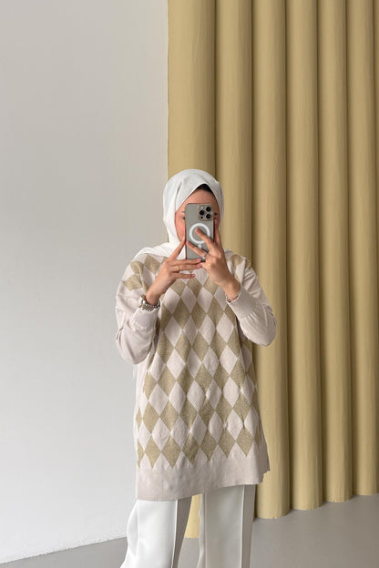 Ajda Pleated Skirt Set Petrol