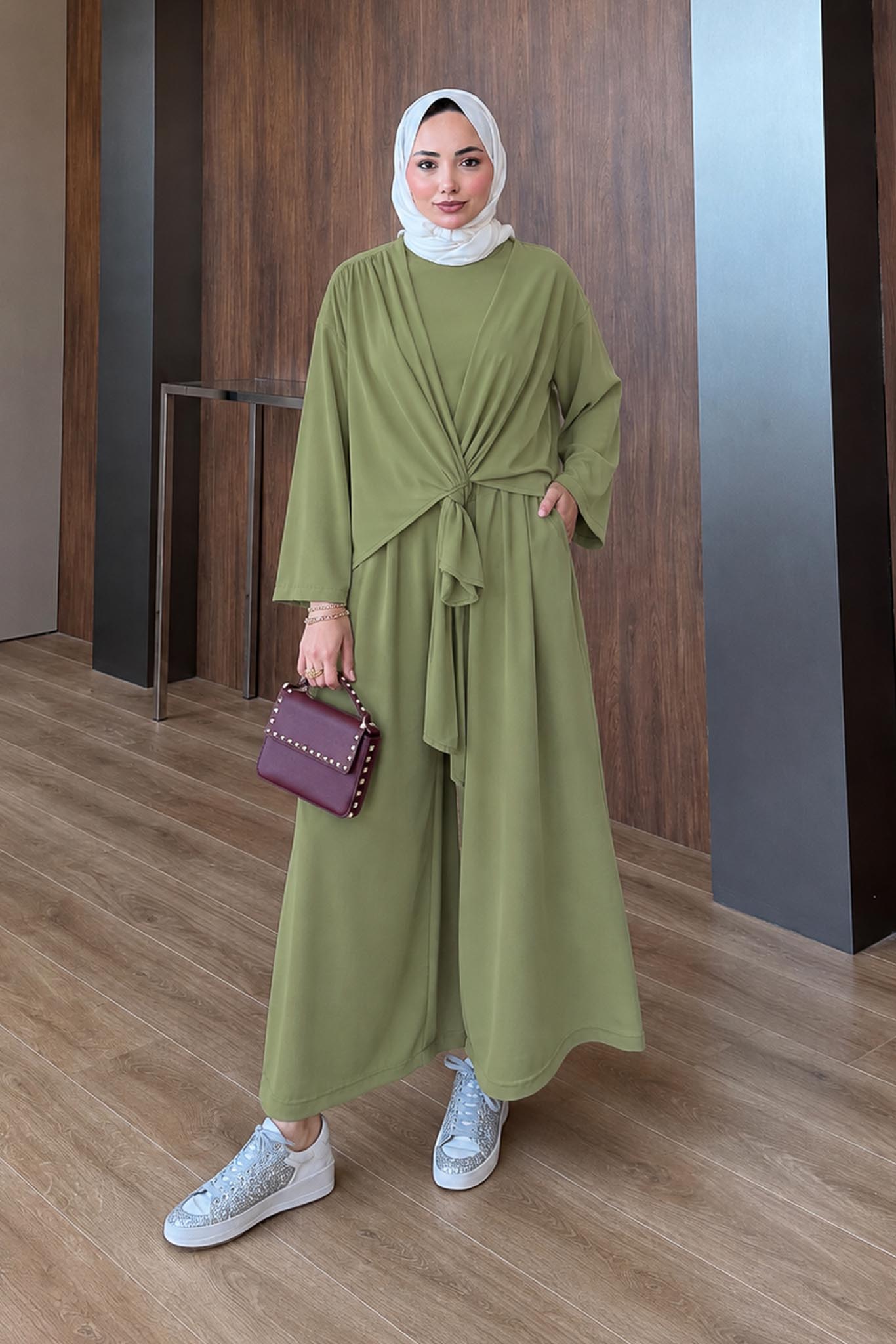 Seyran Pleated Dress Beige