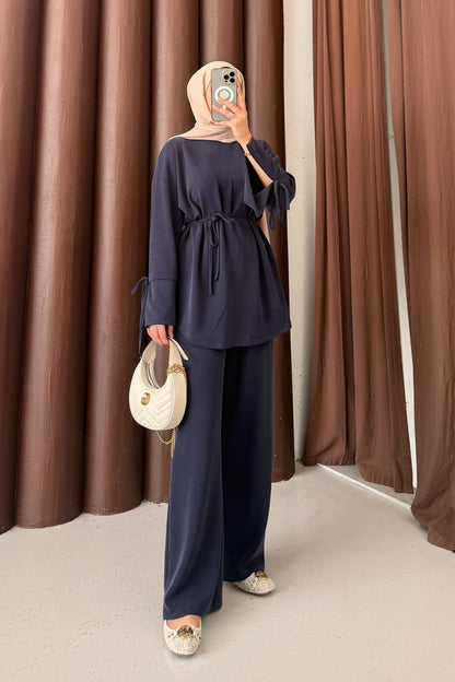Ajda Pleated Skirt Set Petrol