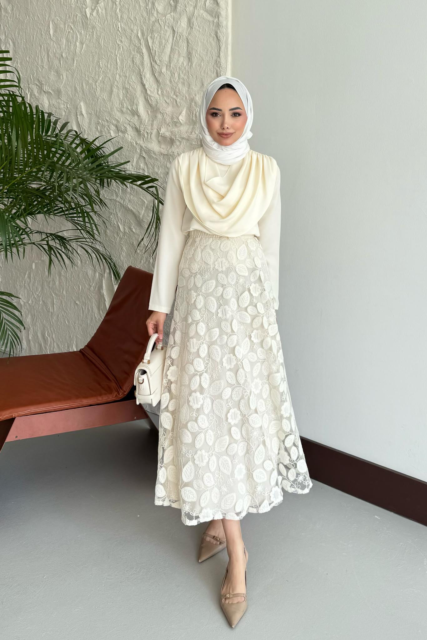 Ajda Pleated Skirt Set Petrol