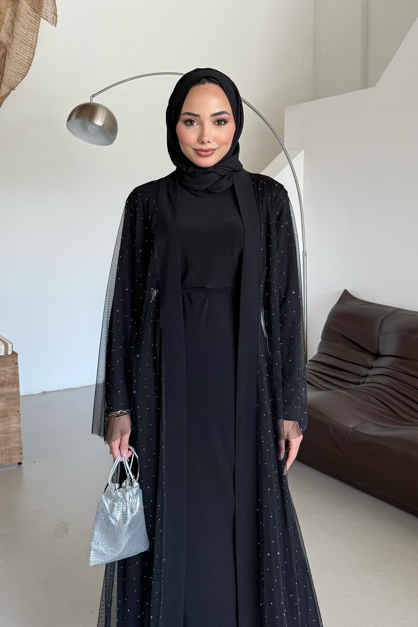 Zenith Taşlı Abaya