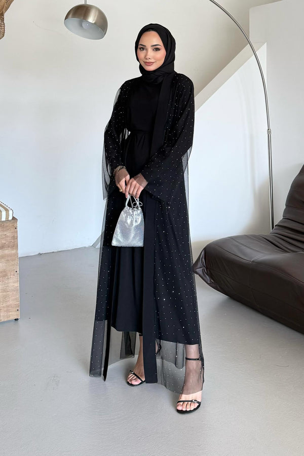 Zenith Taşlı Abaya