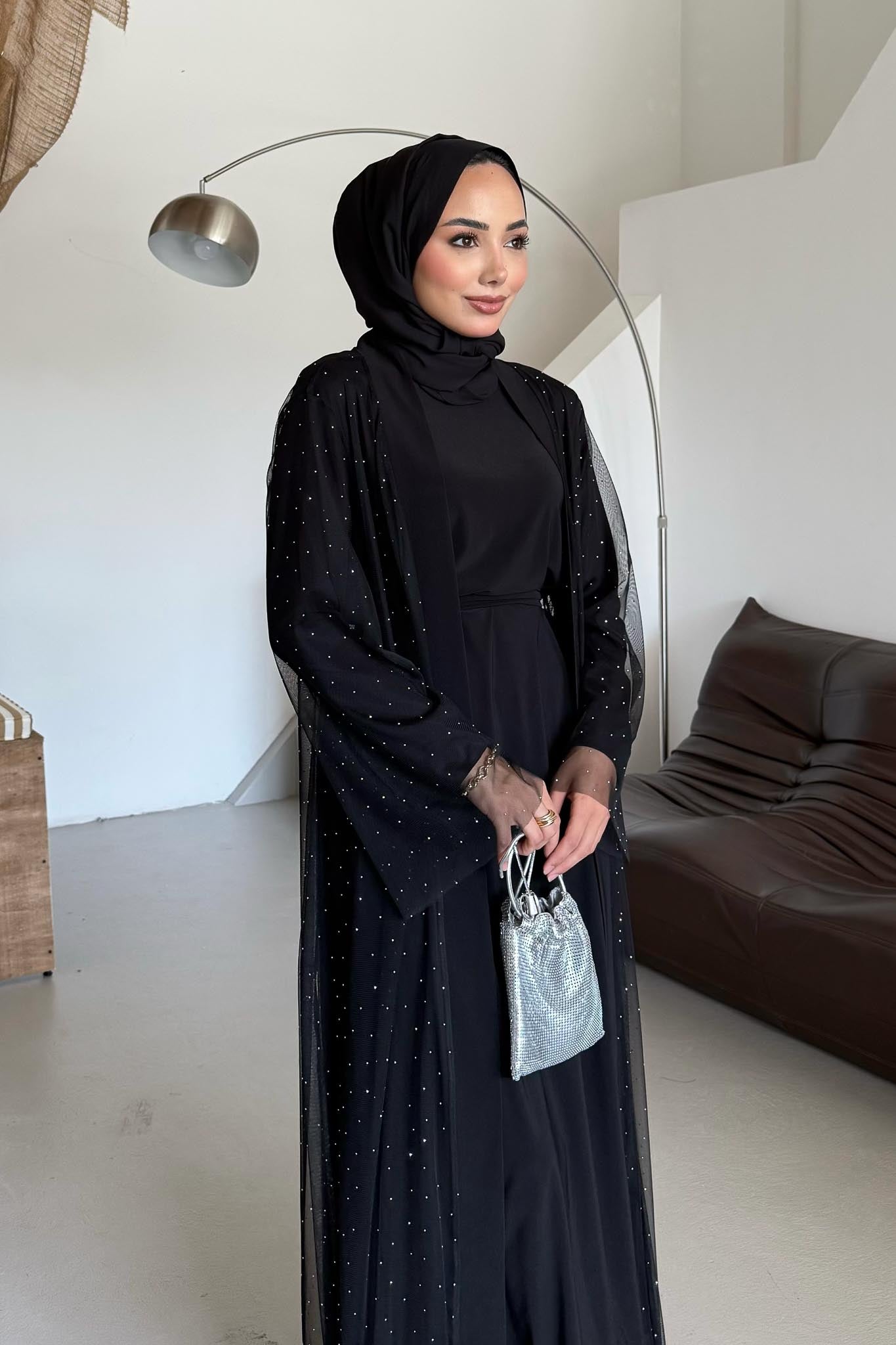 Zenith Taşlı Abaya