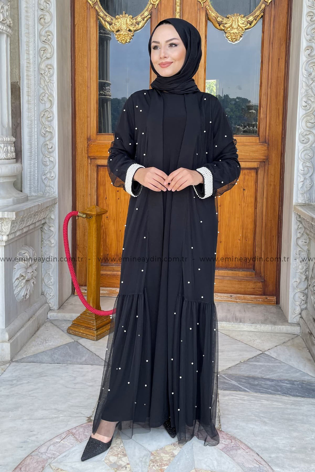 Aleyna Abaya Takım - Siyah