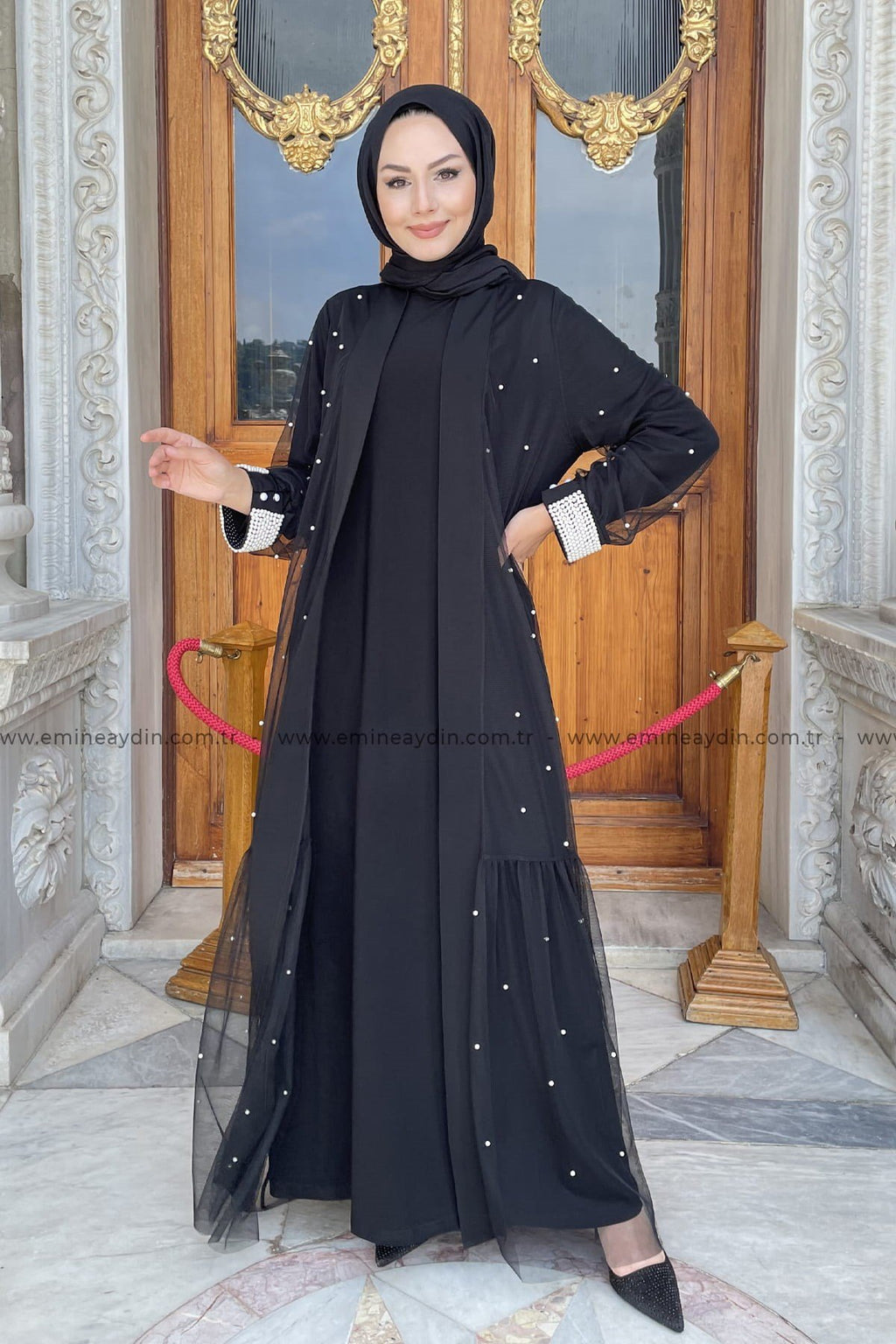 Aleyna Abaya Takım - Siyah
