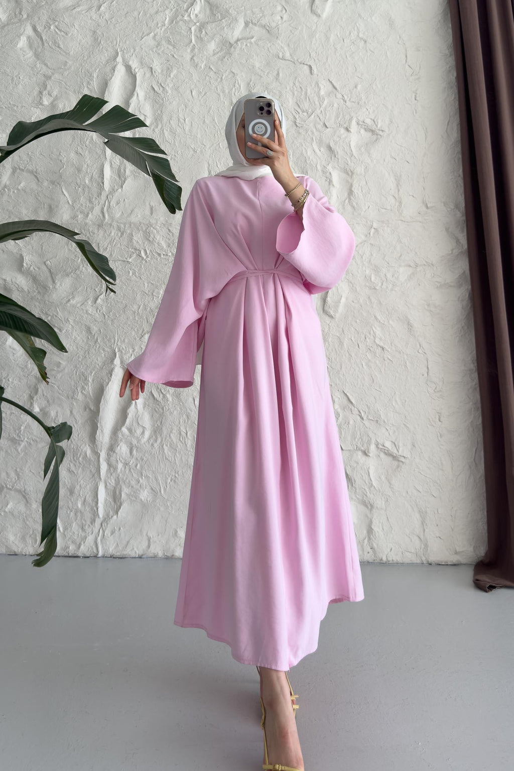Bağlamalı Alonso Elbise Pembe