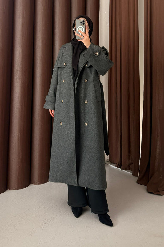 Prime Trench Coat Oil Green