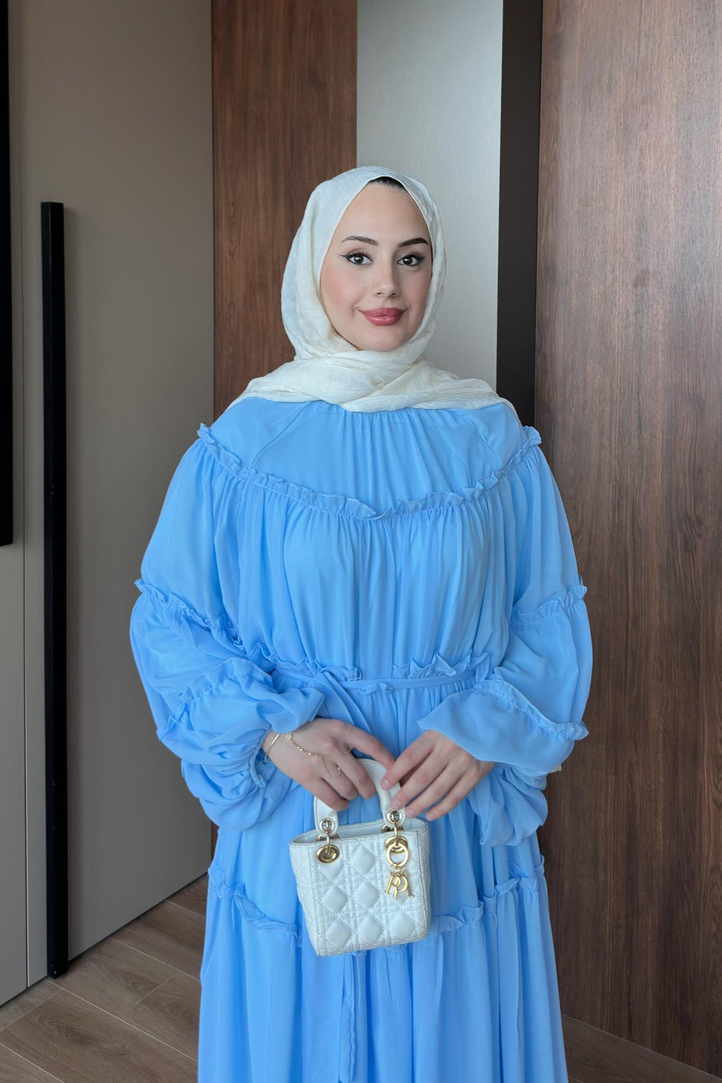 Asen Şifon Elbise Mavi