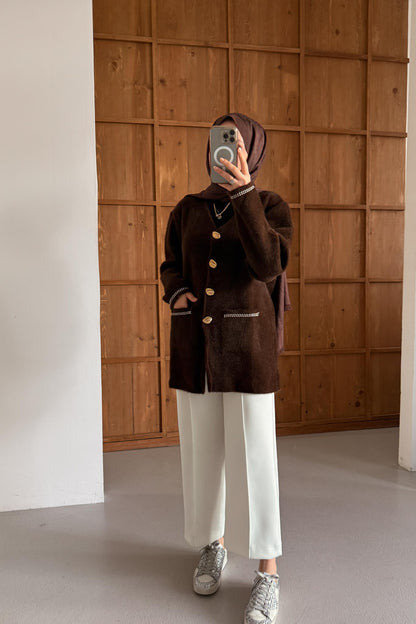 Ajda Pleated Skirt Set Petrol