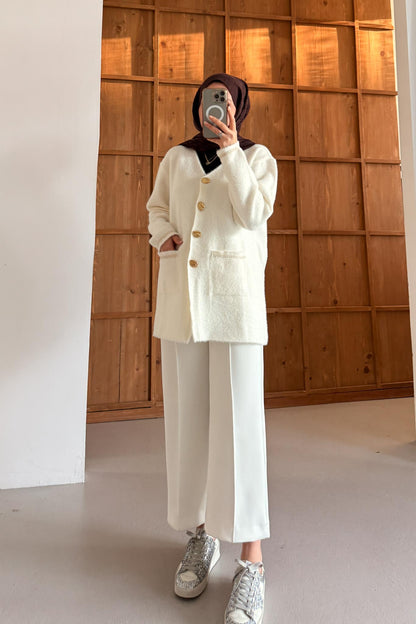 Ajda Pleated Skirt Set Petrol