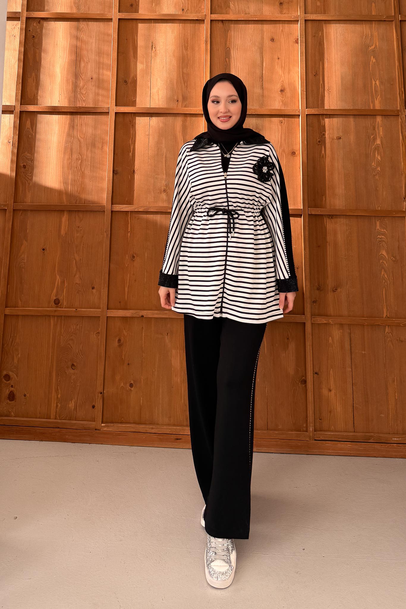 Minimal Balloon Sleeve Suit Gray