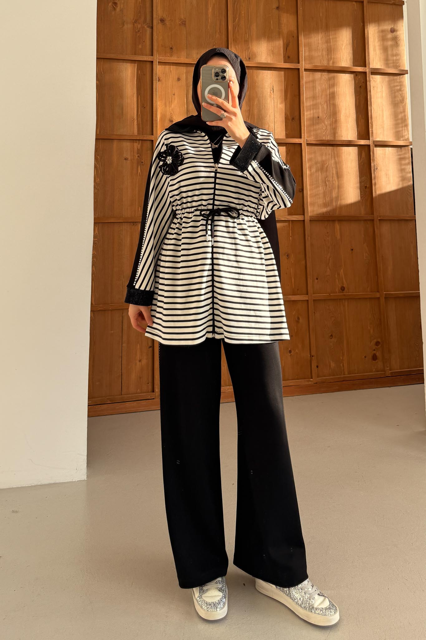 Minimal Balloon Sleeve Suit Gray