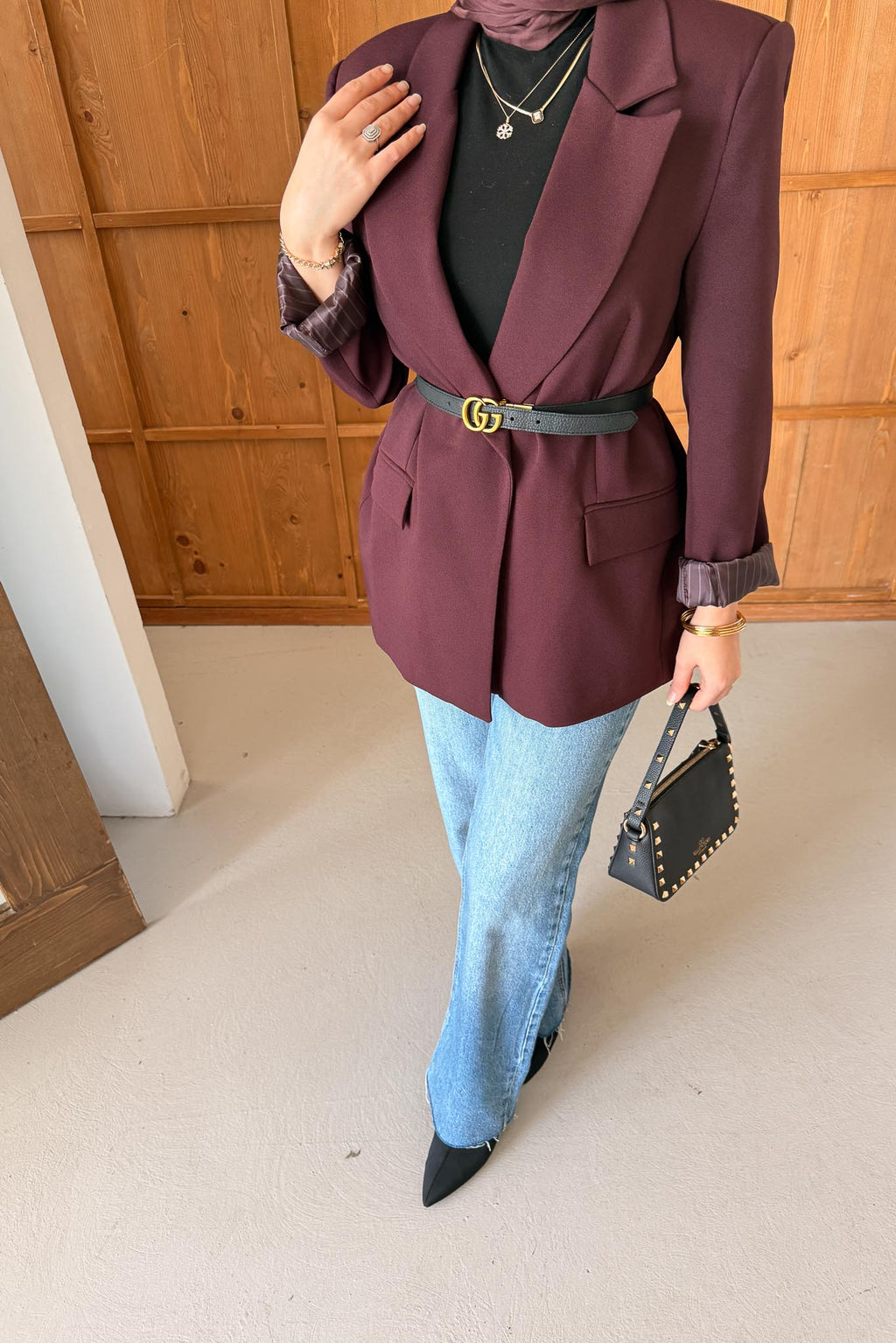 Yeni Blazer Ceket Bordo