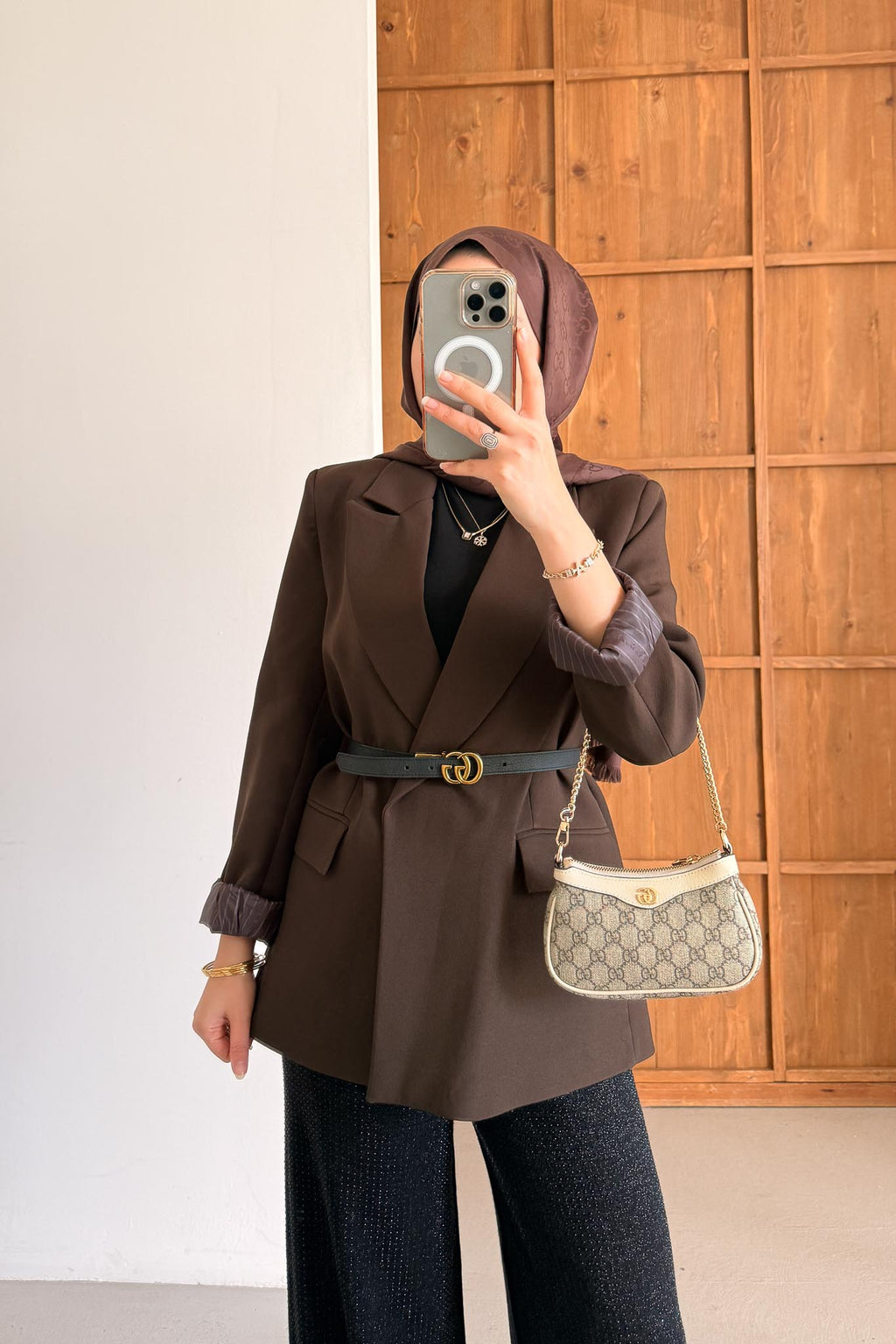 Yeni Blazer Ceket Kahverengi