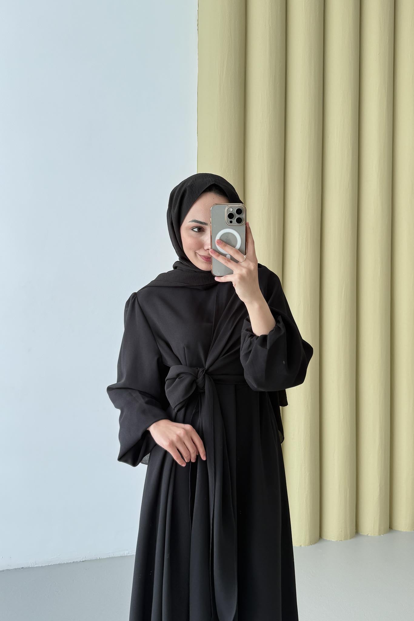 Bağlamalı Elbise Siyah