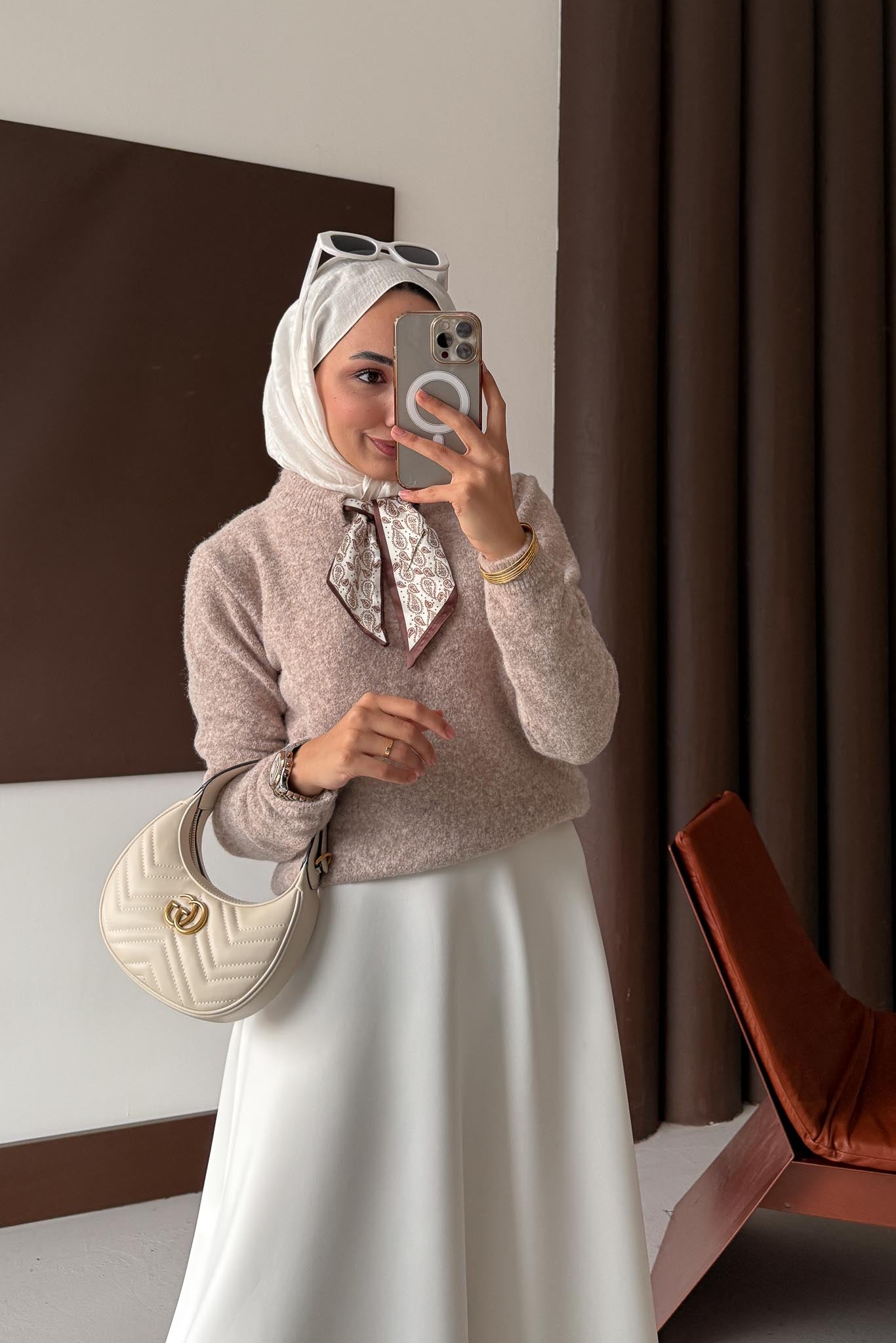 Espana Şallı Triko Tunik Bej