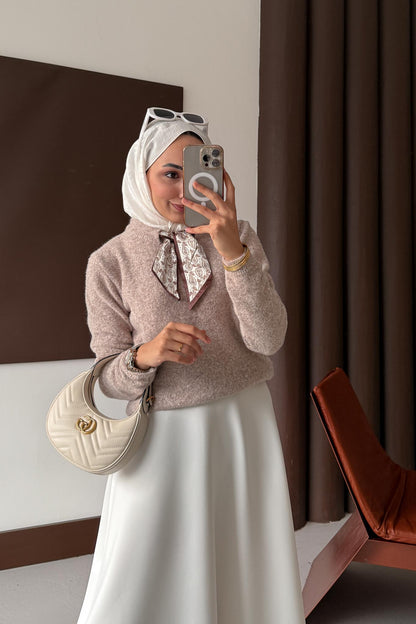 Espana Şallı Triko Tunik Bej