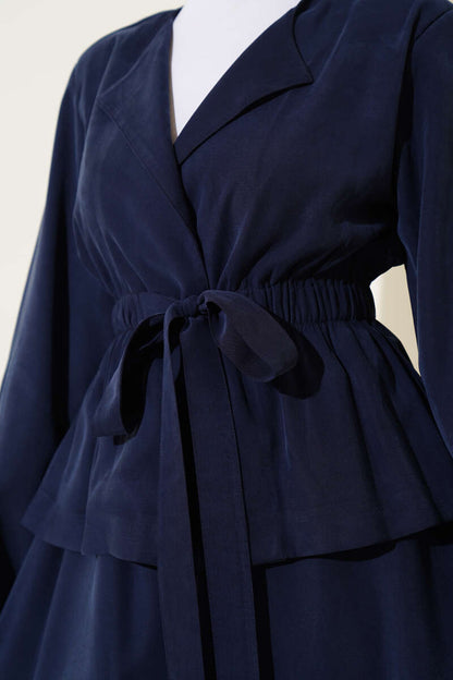 Prime Trench Coat Navy Blue
