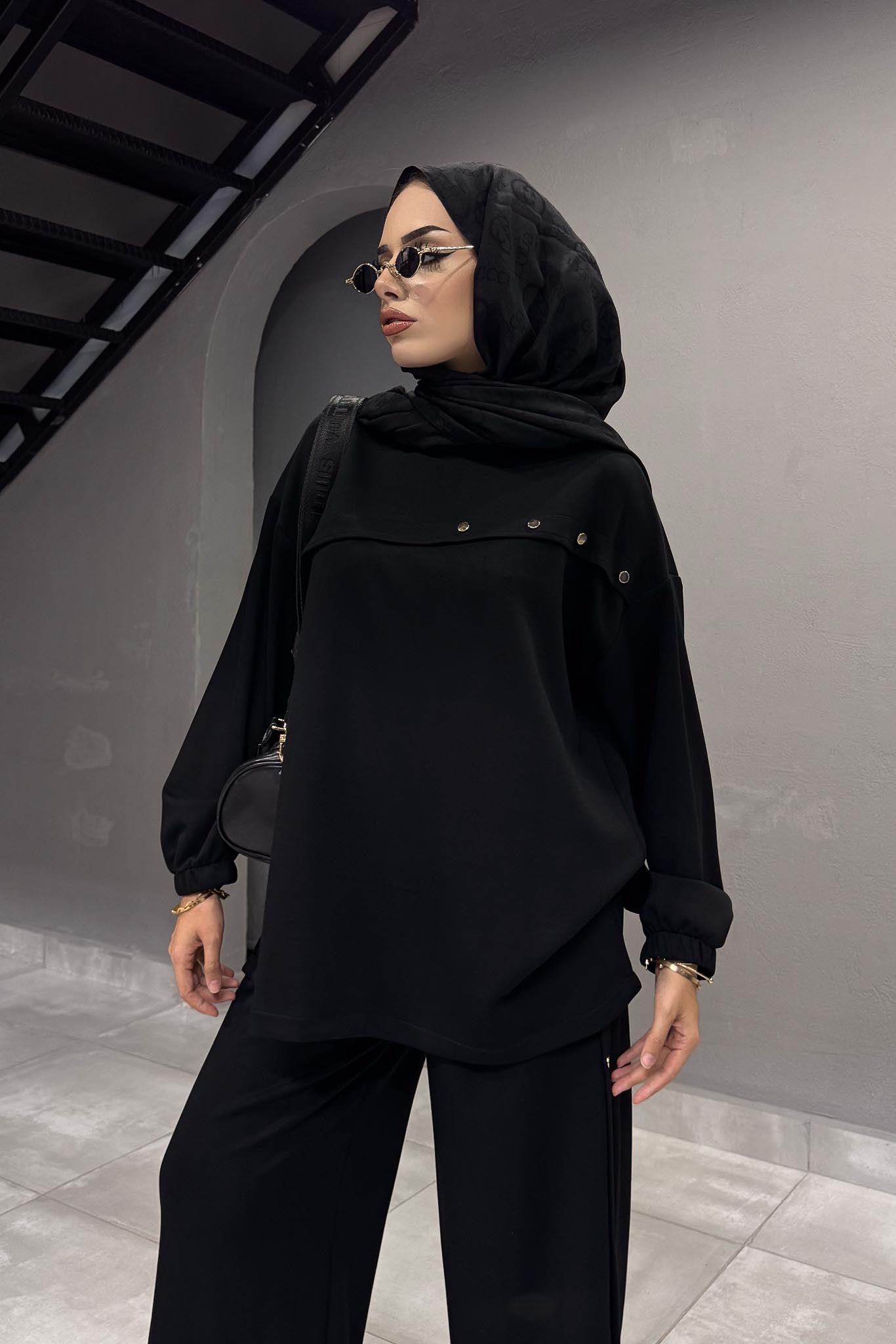 Minimal Balloon Sleeve Suit Gray