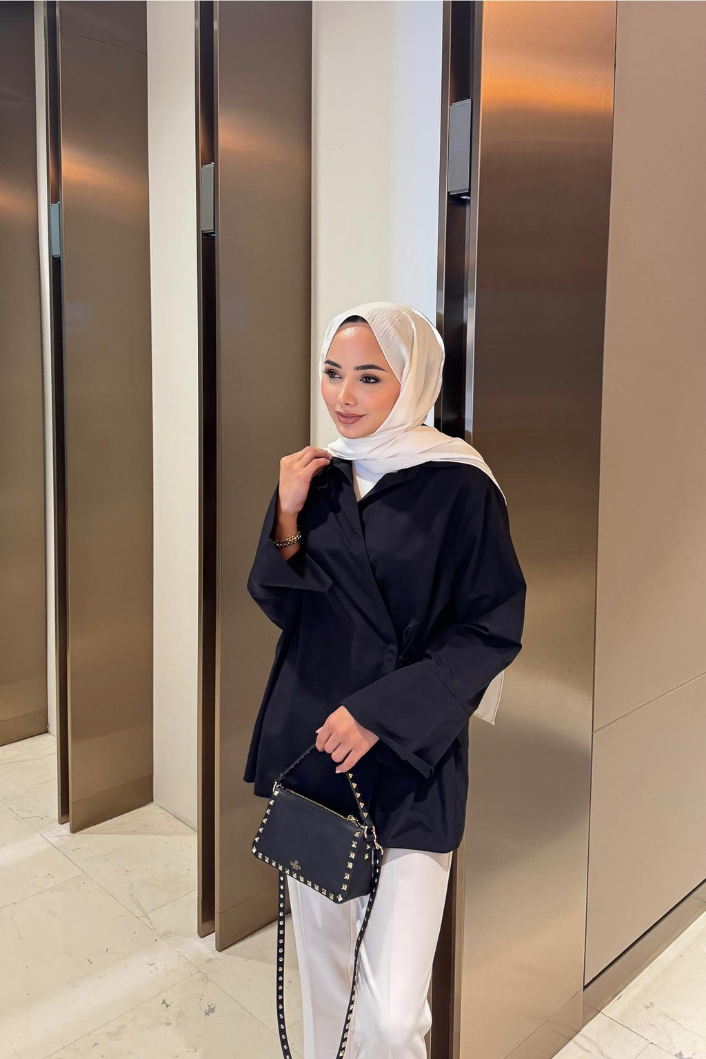 Meta Bağlamalı Kimono Siyah