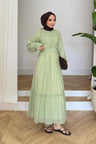 Ajda Pleated Skirt Set Petrol