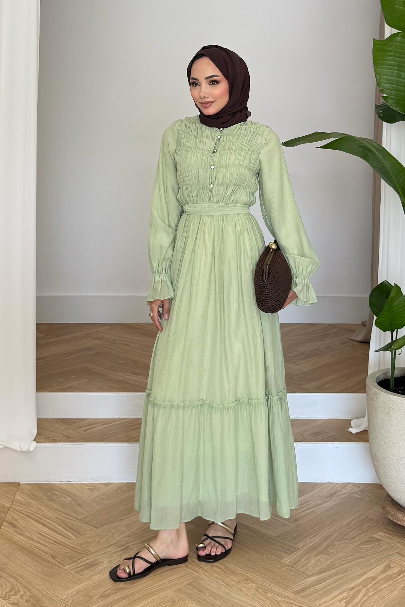 Ajda Pleated Skirt Set Petrol