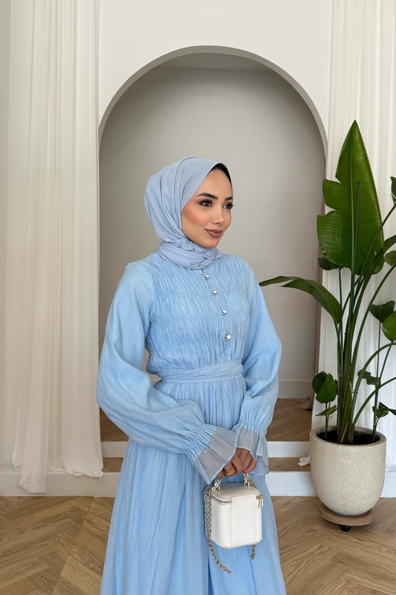 Ajda Pleated Skirt Set Petrol