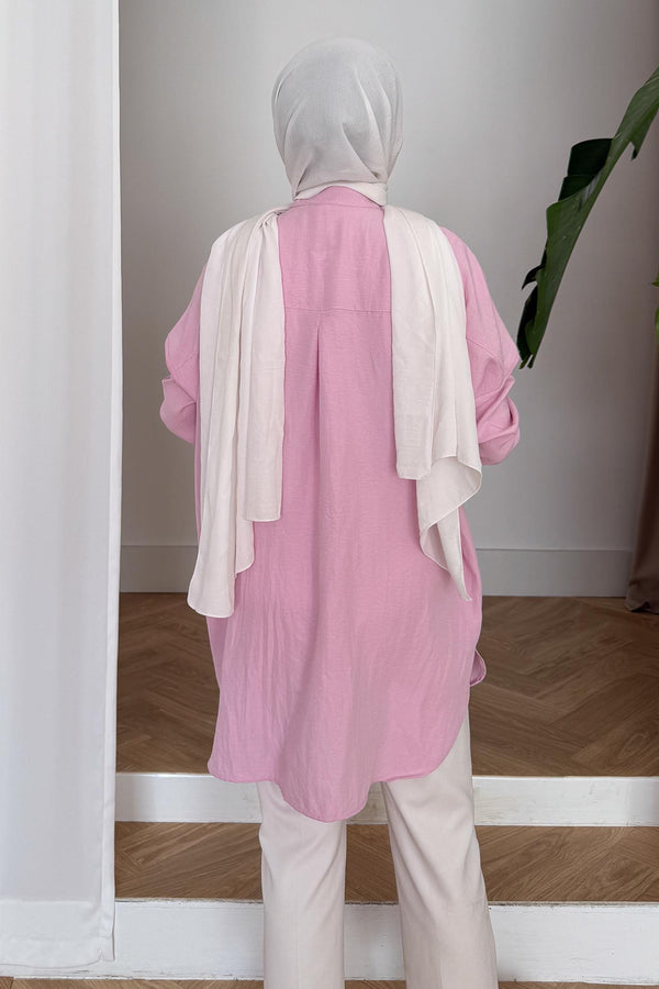 Carina Gömlek Toz Pembe
