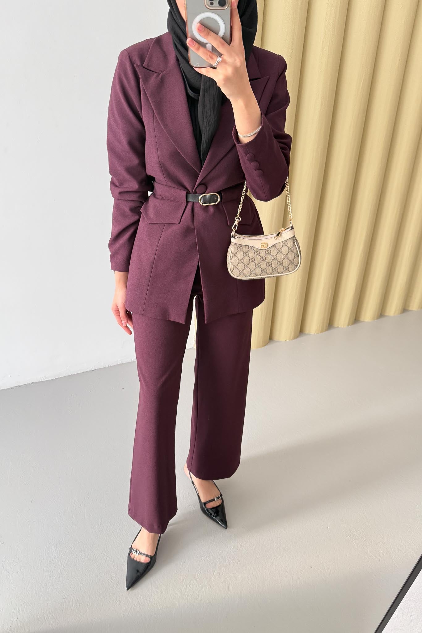 Armia Pleated Detailed Suit Light Lilac