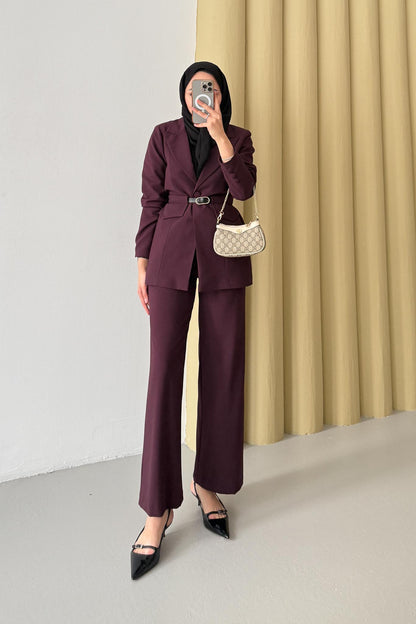 Armia Pleated Detailed Suit Light Lilac