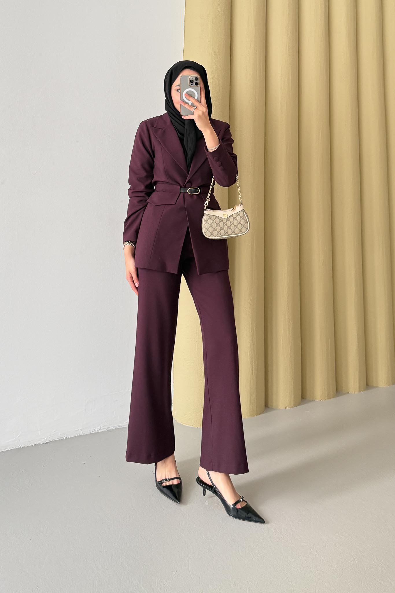 Armia Pleated Detailed Suit Light Lilac