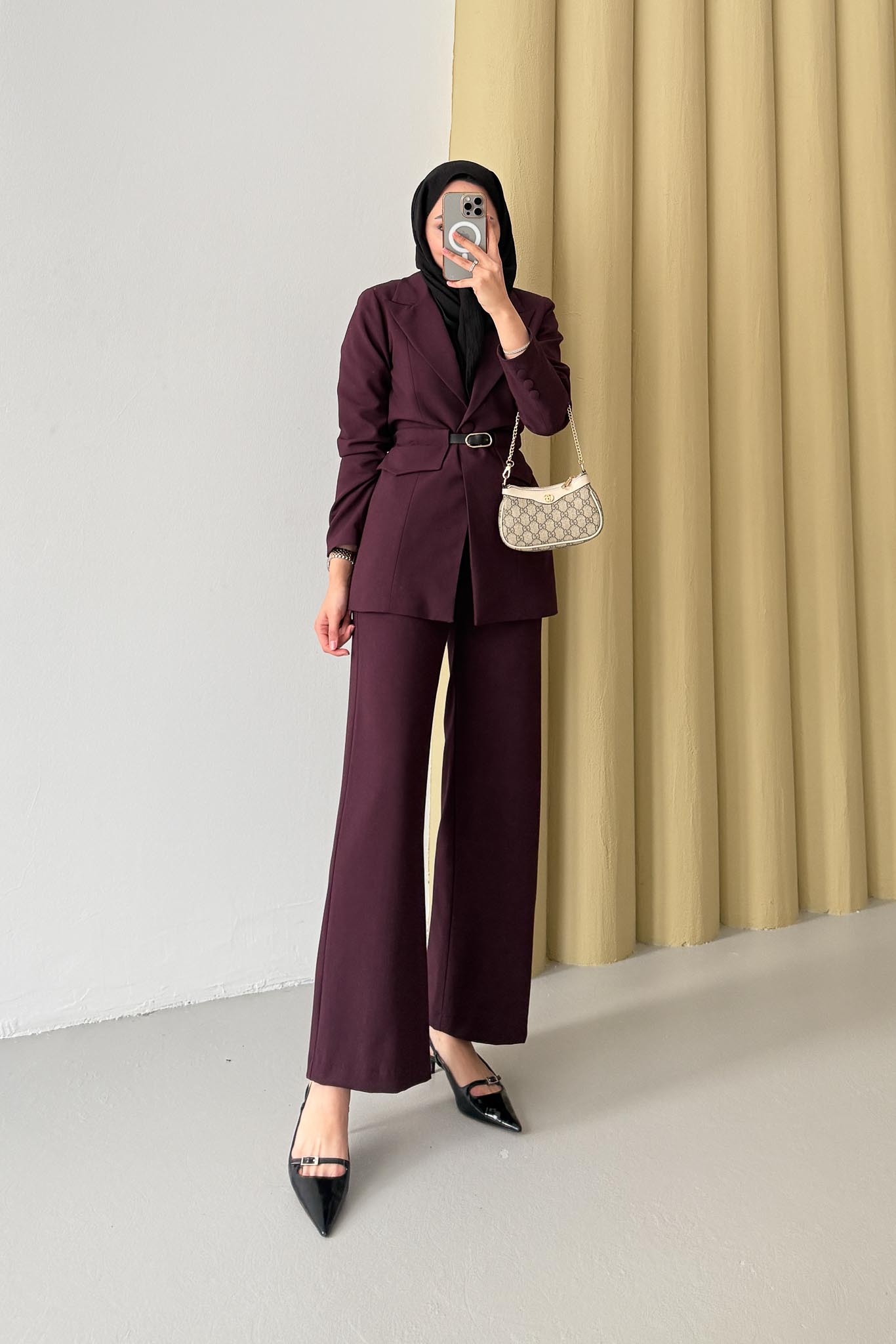 Armia Pleated Detailed Suit Light Lilac