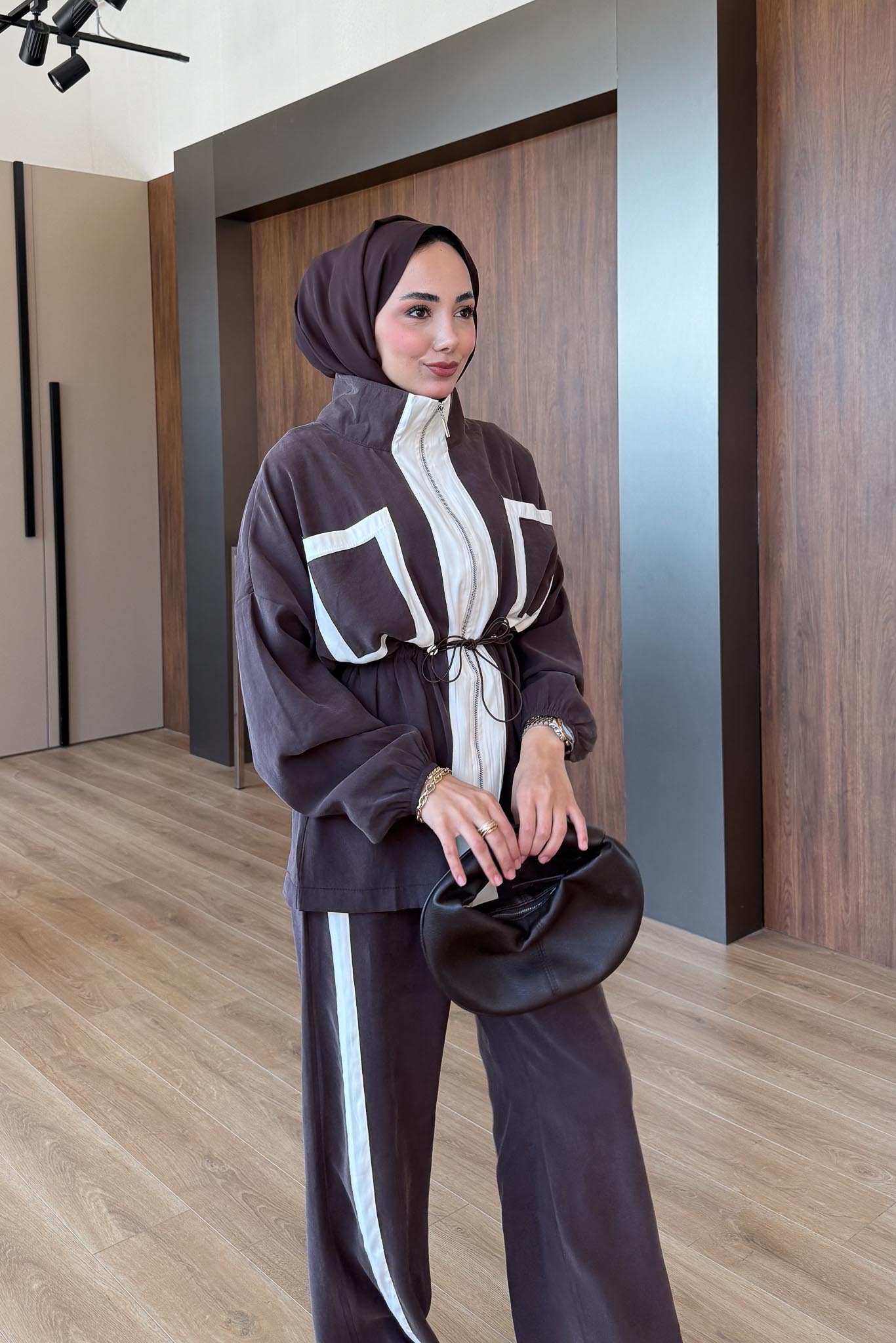 Seyran Pleated Dress Beige