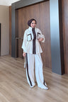 Seyran Pleated Dress Beige