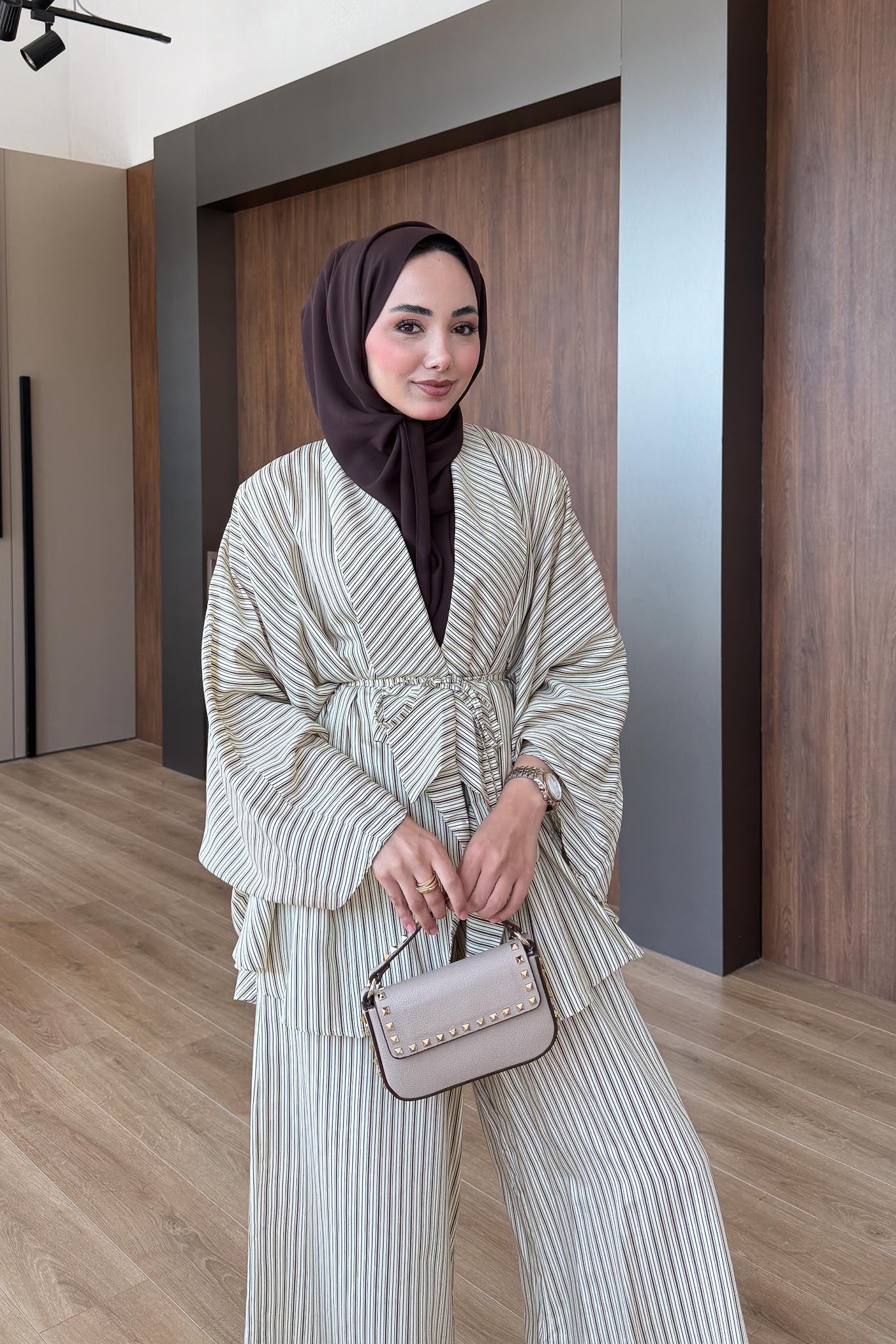 Seyran Pleated Dress Beige