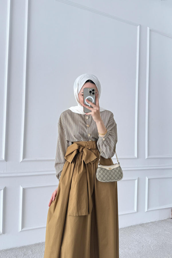 Ajda Pleated Skirt Set Petrol