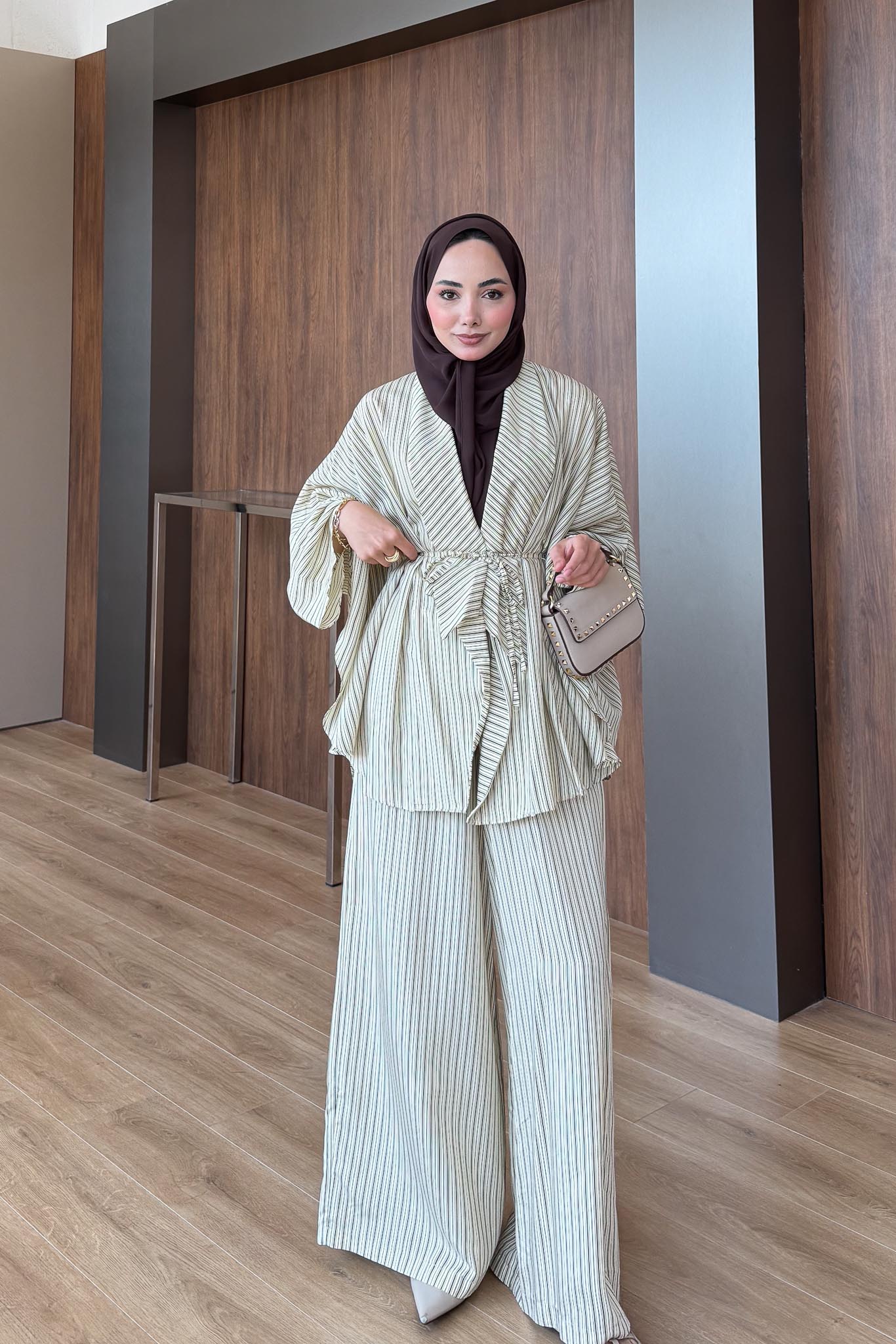 Seyran Pleated Dress Beige