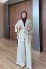 Seyran Pleated Dress Beige