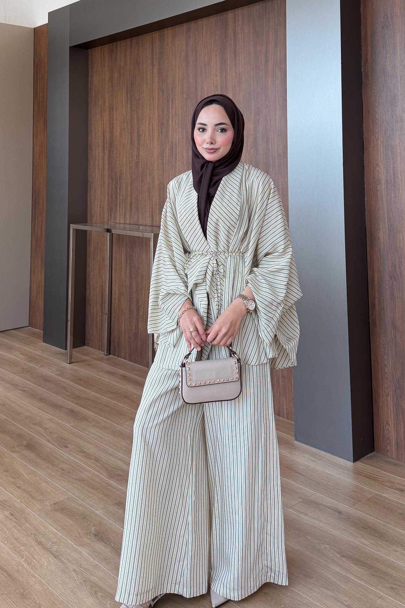 Seyran Pleated Dress Beige