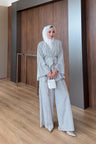 Seyran Pleated Dress Beige