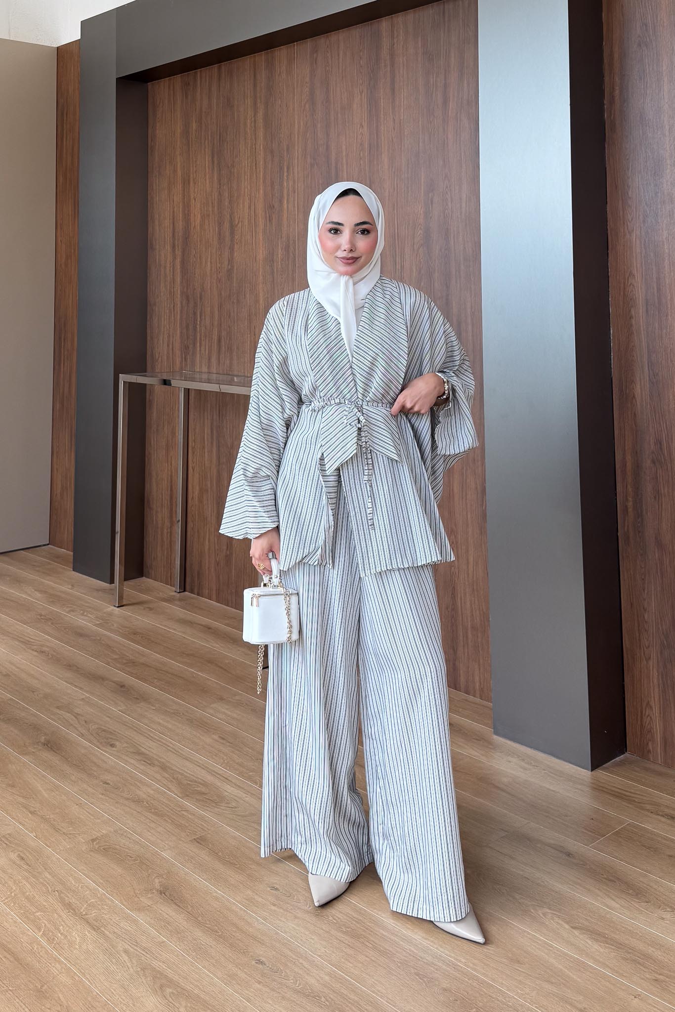 Seyran Pleated Dress Beige