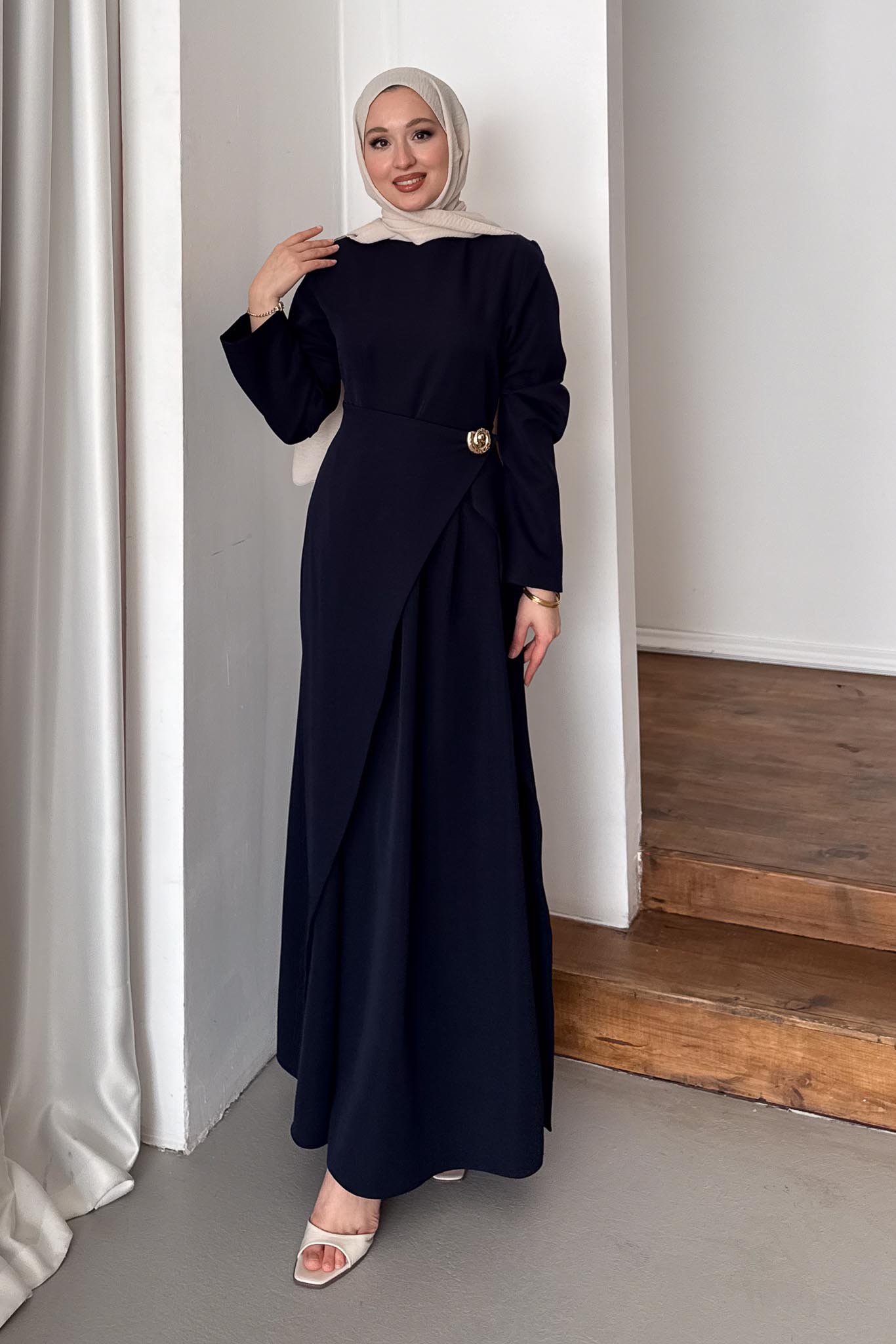 Ajda Pleated Skirt Set Petrol