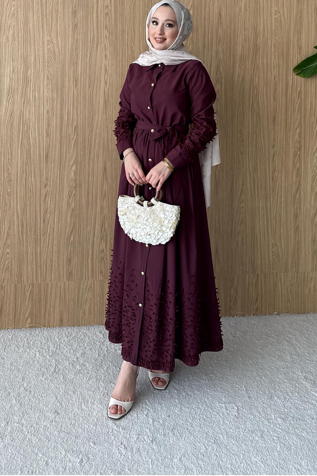New Hurrem Evening Dress Burgundy