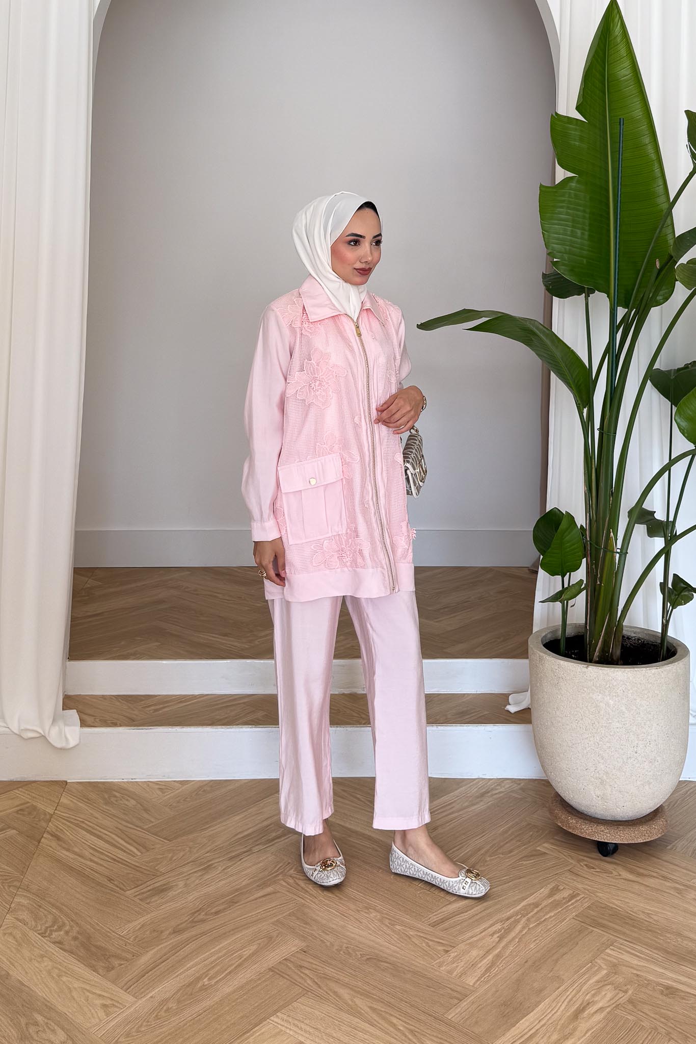 Ajda Pleated Skirt Set Petrol