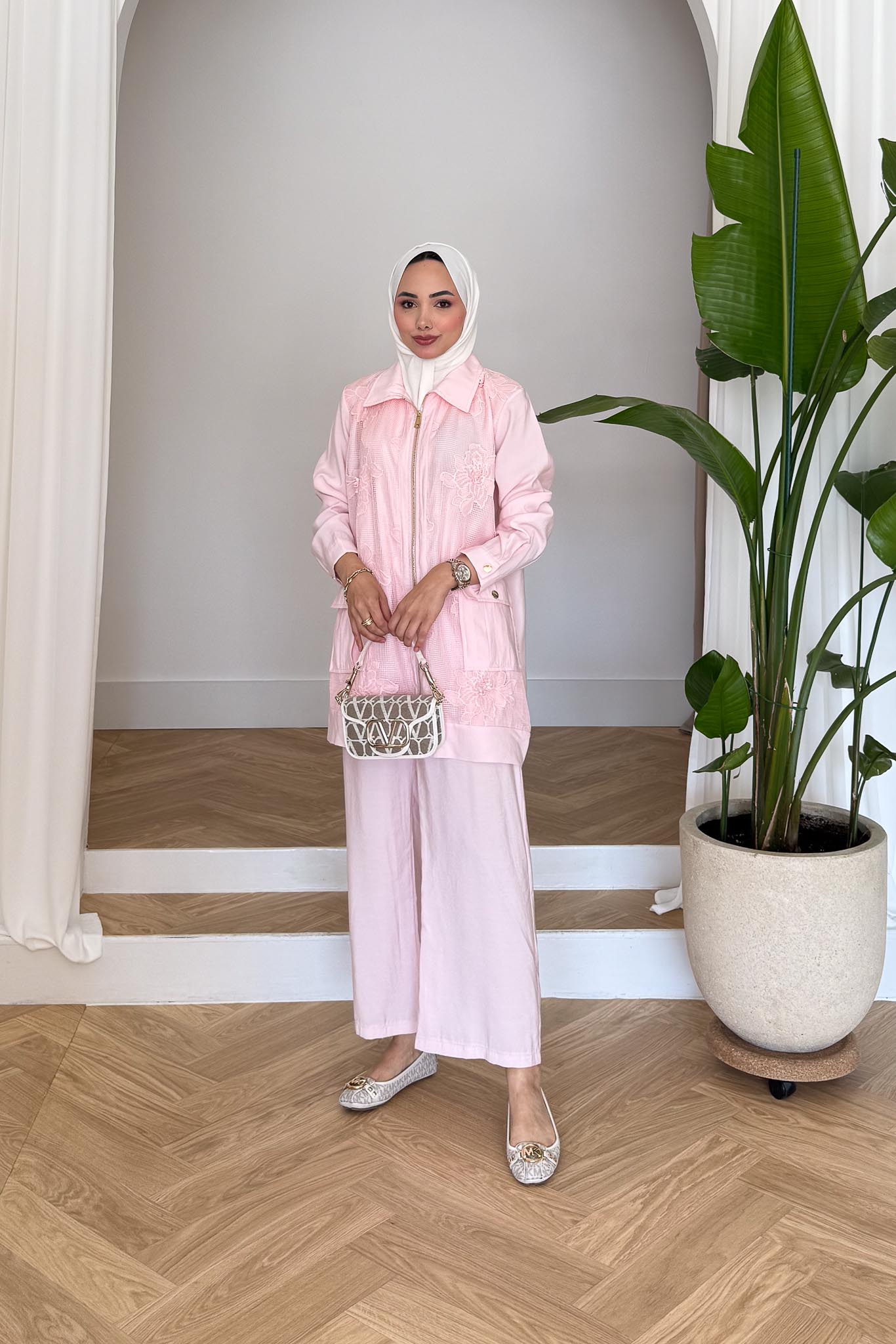 Ajda Pleated Skirt Set Petrol