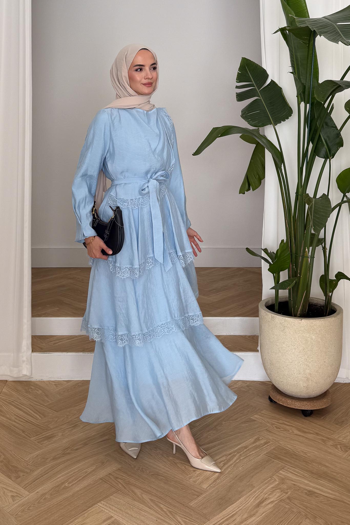 Ajda Pleated Skirt Set Petrol