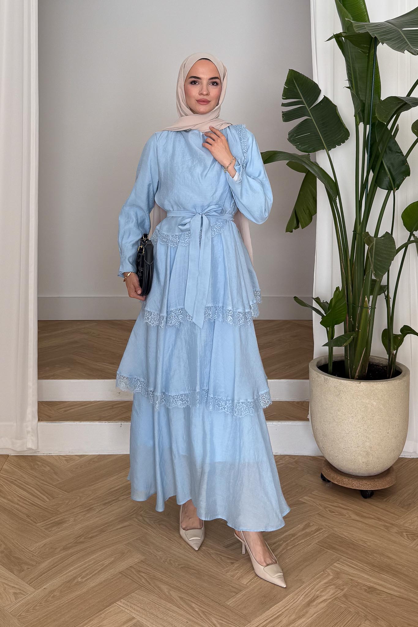 Ajda Pleated Skirt Set Petrol