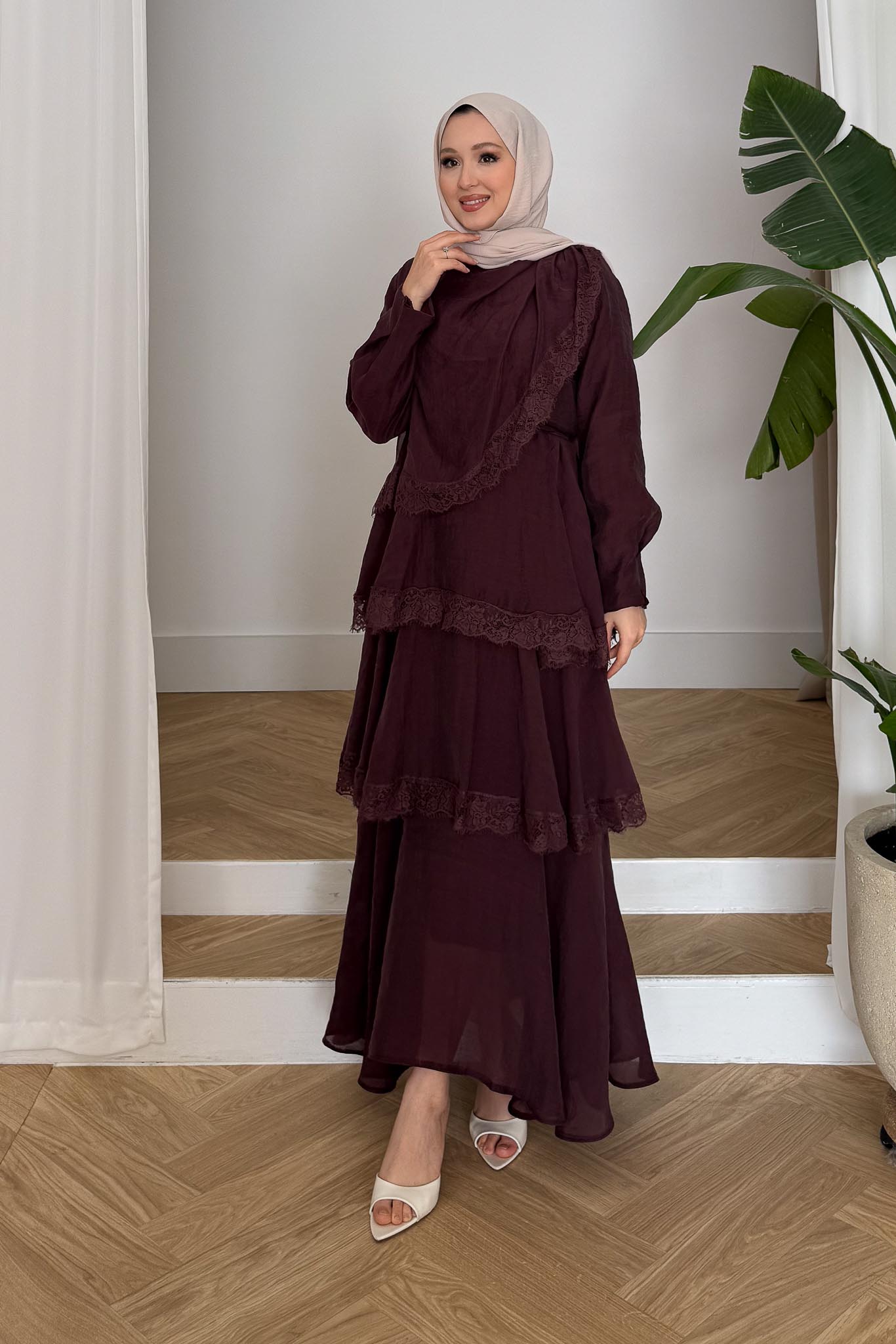 Ajda Pleated Skirt Set Petrol