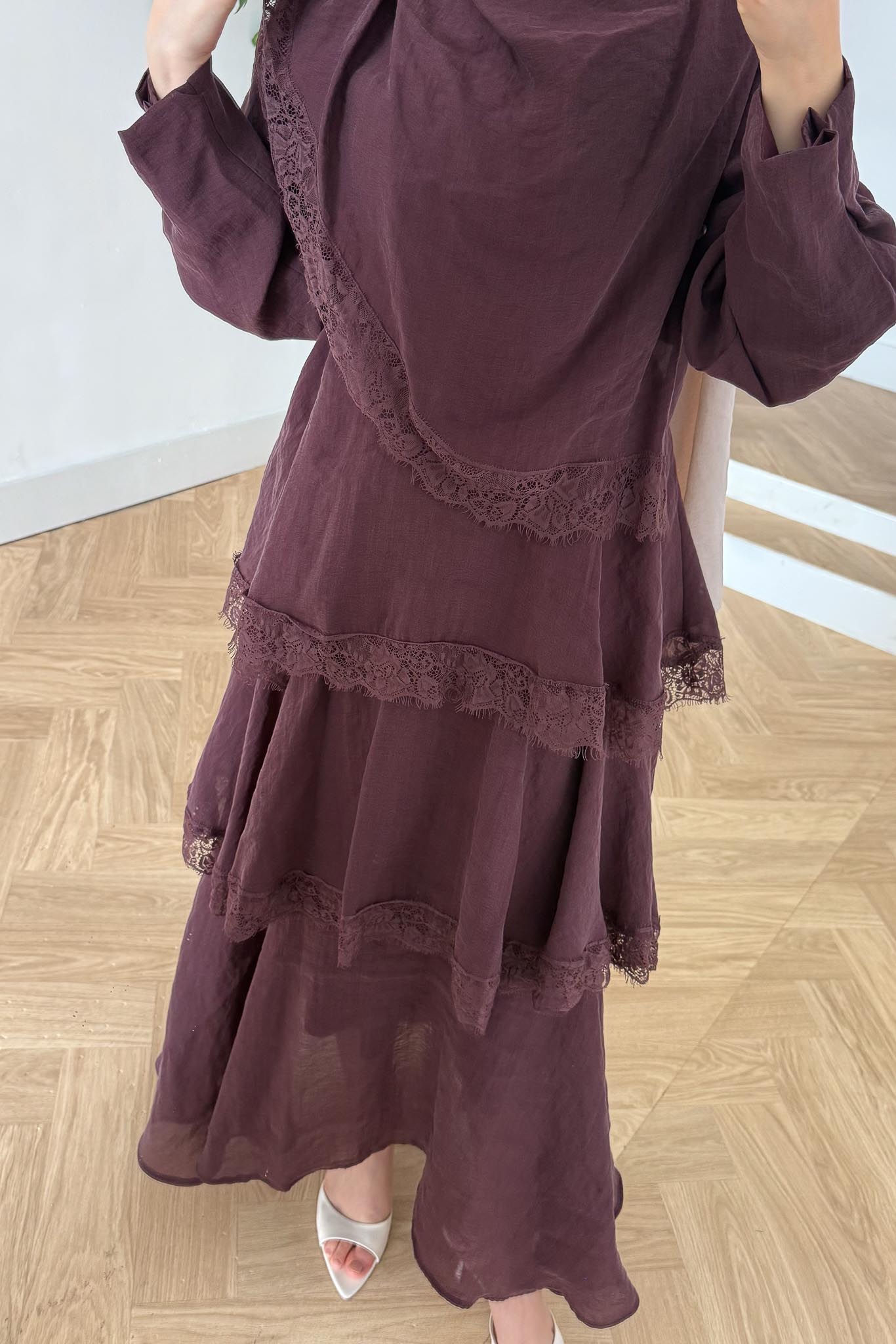Ajda Pleated Skirt Set Petrol
