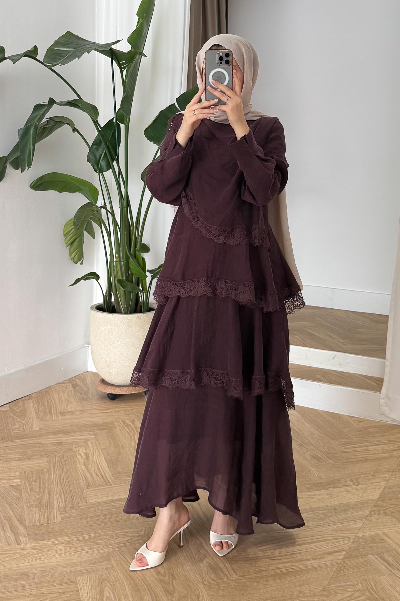 Ajda Pleated Skirt Set Petrol